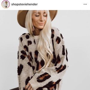 cheetah small sweater